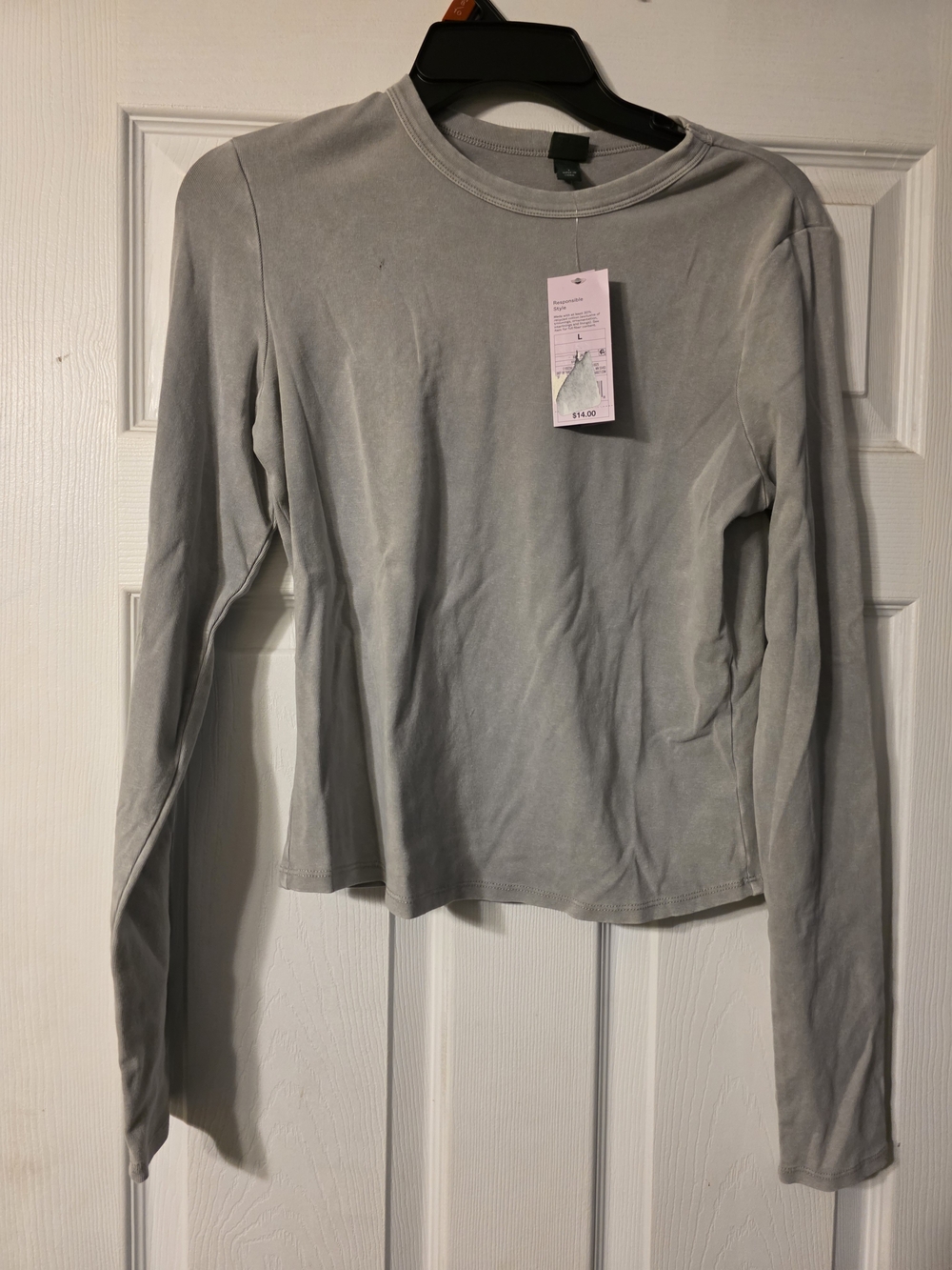 Target Light Gray Long Sleeve Crewneck Tee